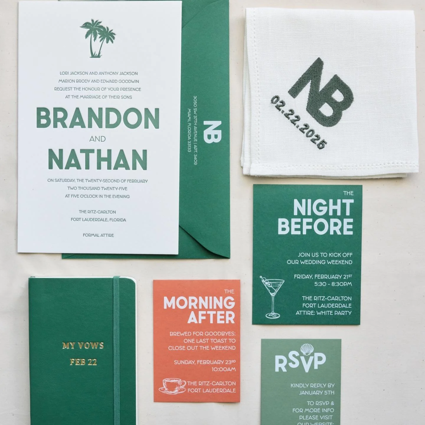 B &amp; N 🌴🤍

Planning: @stephanieverrmareventco 
Photography: @juanandemilyphotography 
Tuxedos: @enzocustom 
Kippot: @luxkippot 
Band: @rockwithu 
Flowers: @ribeiroevents 
Beauty: @dianasgalleria 
Video: @codypaulfilms