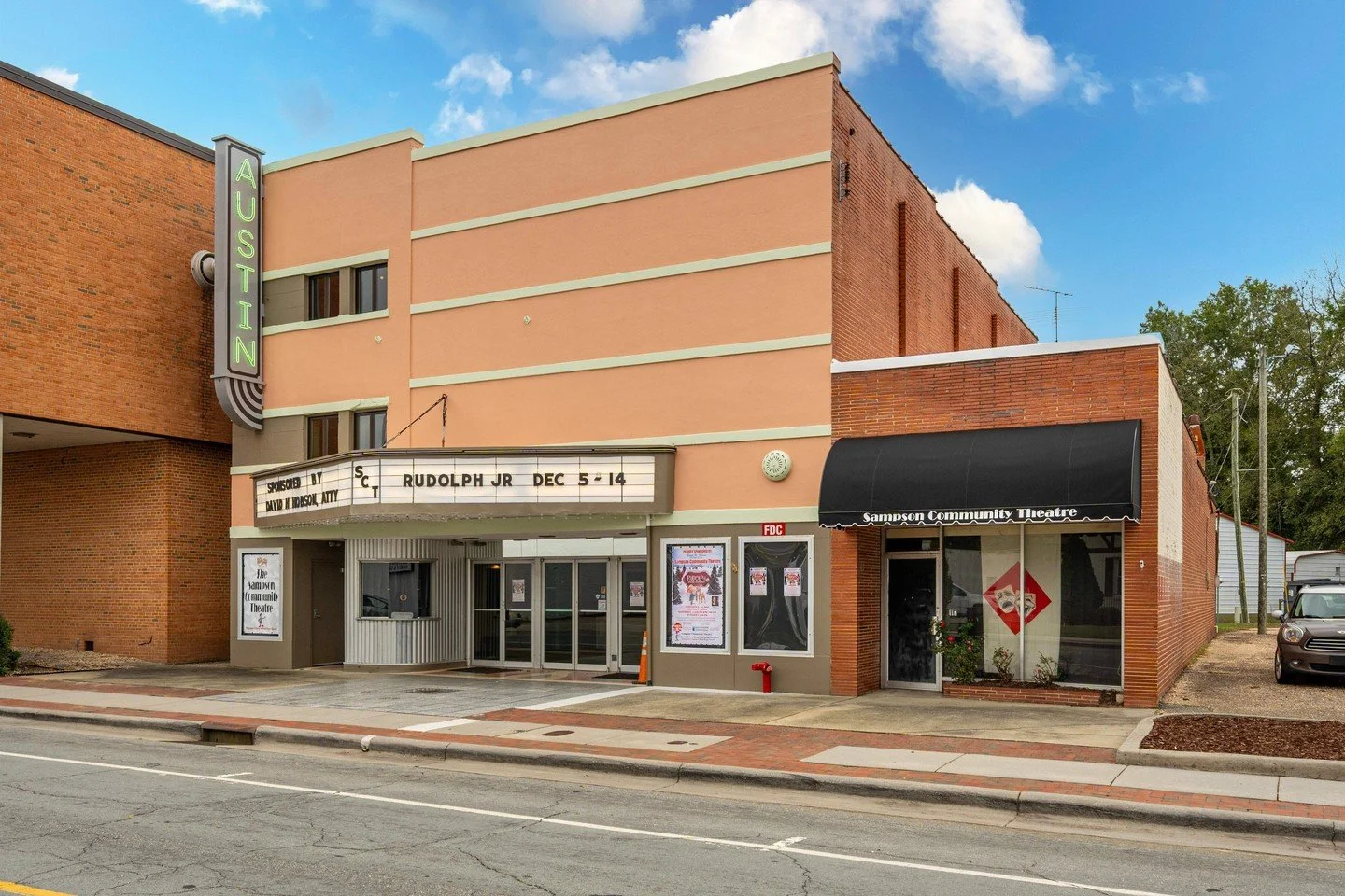 Sampson Community Theatre in downtown Clinton, NC &mdash; a project that brought new life to this Art Moderne-style building on Fayetteville Street in Clinton, NC.

During this renovation one of our favorite discoveries was uncovering the original te