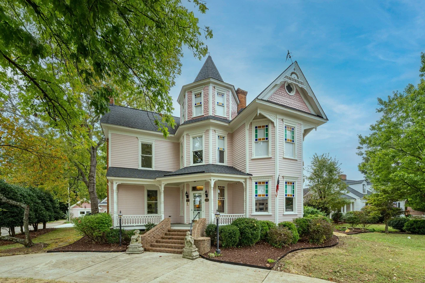 The Captain Harrison P. Guess House, in Downtown Cary &mdash; AKA The Pink House &mdash; was once a Queen Anne-style residence, now a law office with the same charm.

The ownership team wanted to keep the historic character intact while making the sp