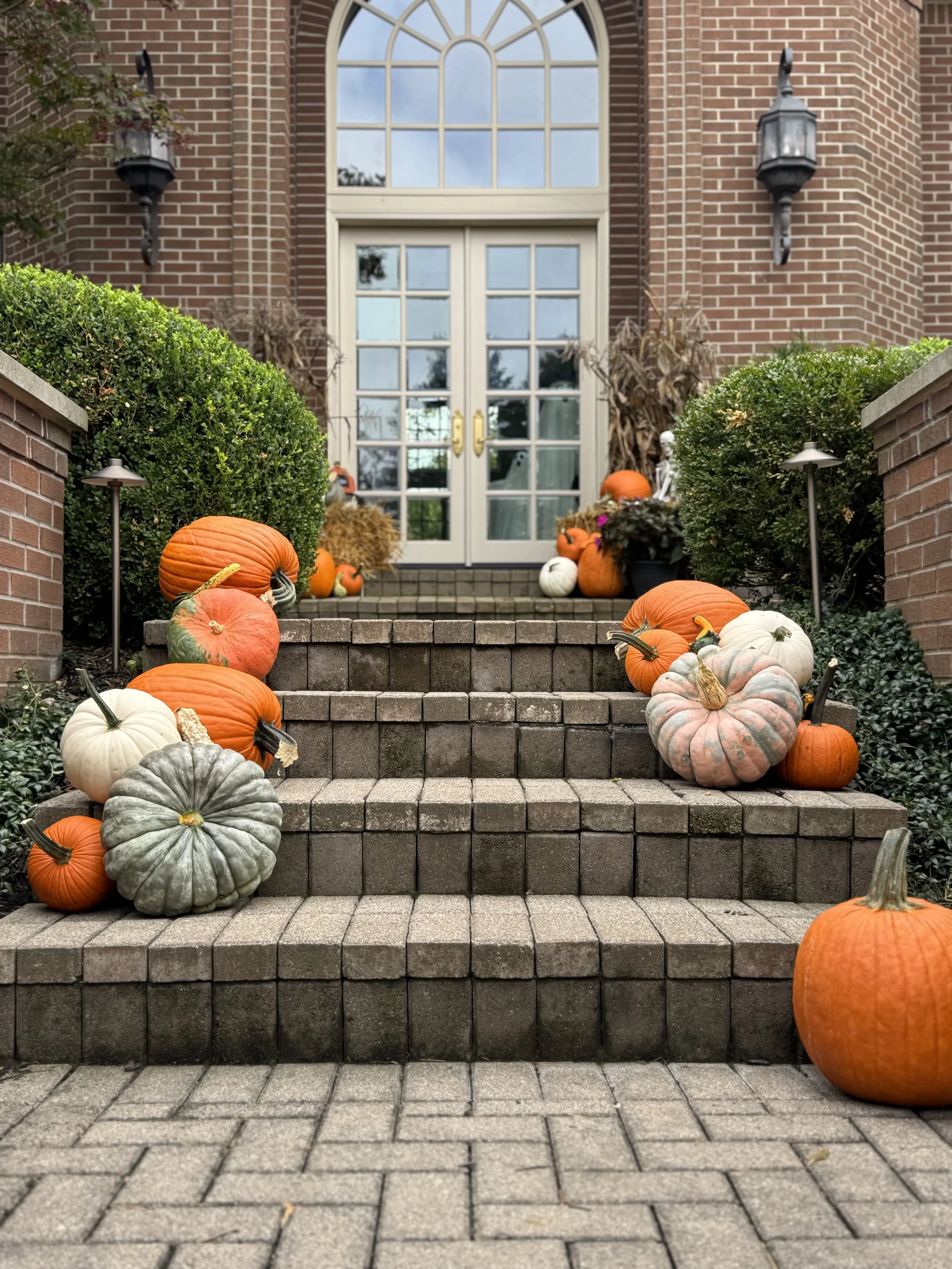 Beautiful fall display designed by Pumpkin Decor Indy in Carmel, IN.