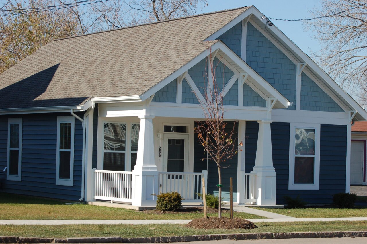 Several types of houses make up Niagara Falls' Center Court Housing.