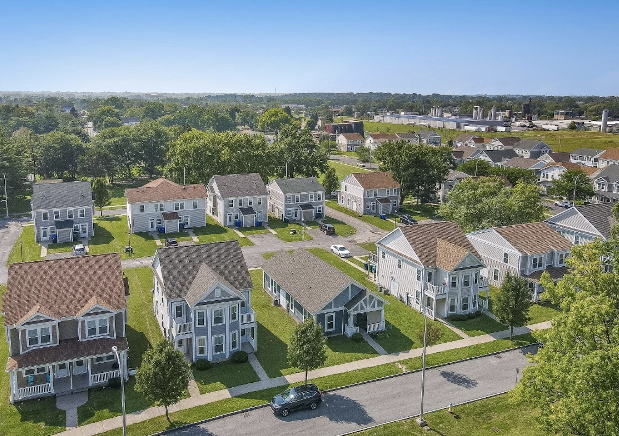 An overview of Niagara Falls' Center Court Housing.