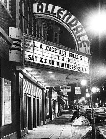 Historic photo of Buffalo's Allendale Theatre.