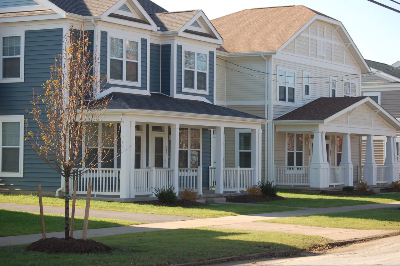 Several types of houses make up Niagara Falls' Center Court Housing.