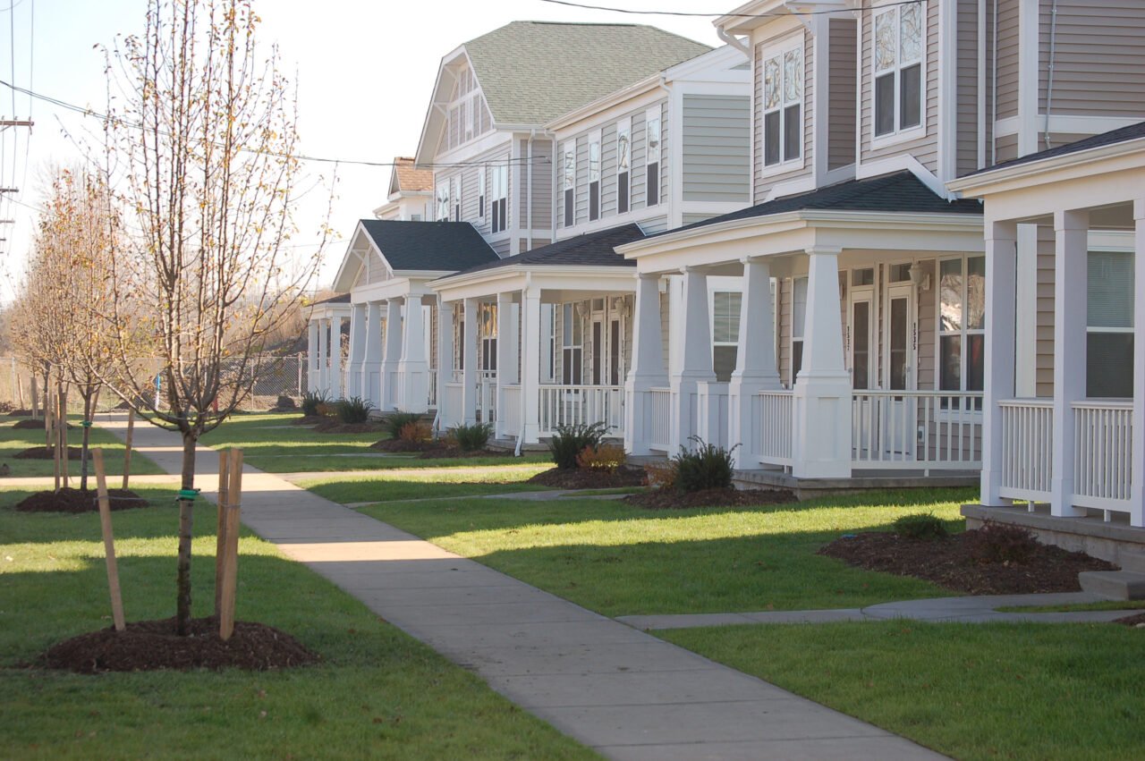 Several types of houses make up Niagara Falls' Center Court Housing.