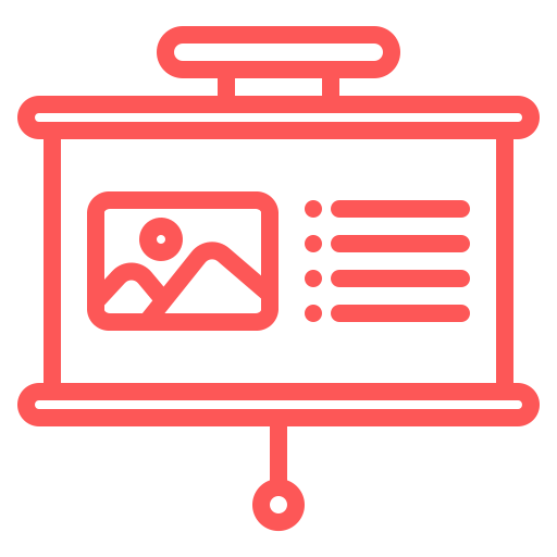 Presentation screen displaying a slide with an image and bullet points.