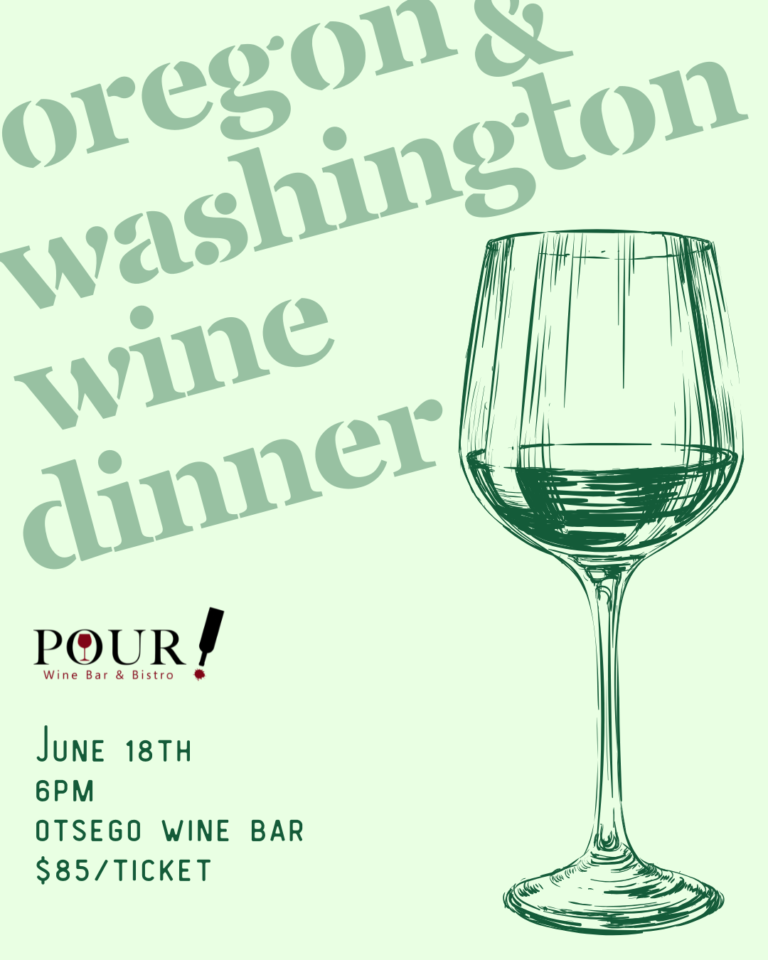 *SOLD OUT* Washington &amp; Oregon Wine Dinner