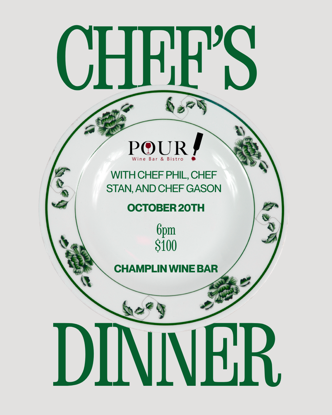 Chefs Dinner - CHAMPLIN WINE BAR