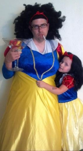 "Before & After" Halloween, 2012. She's "Before" the prince, the kids, and the chaos. I'm the "After."