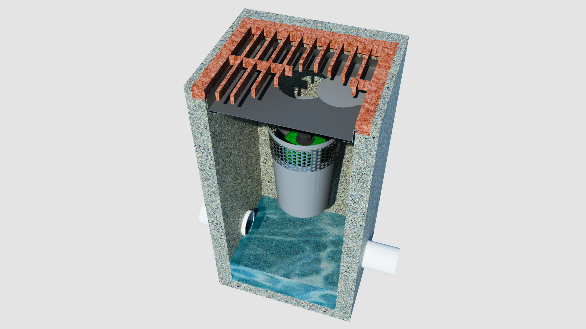 Square Grate Water Decontaminator TCU