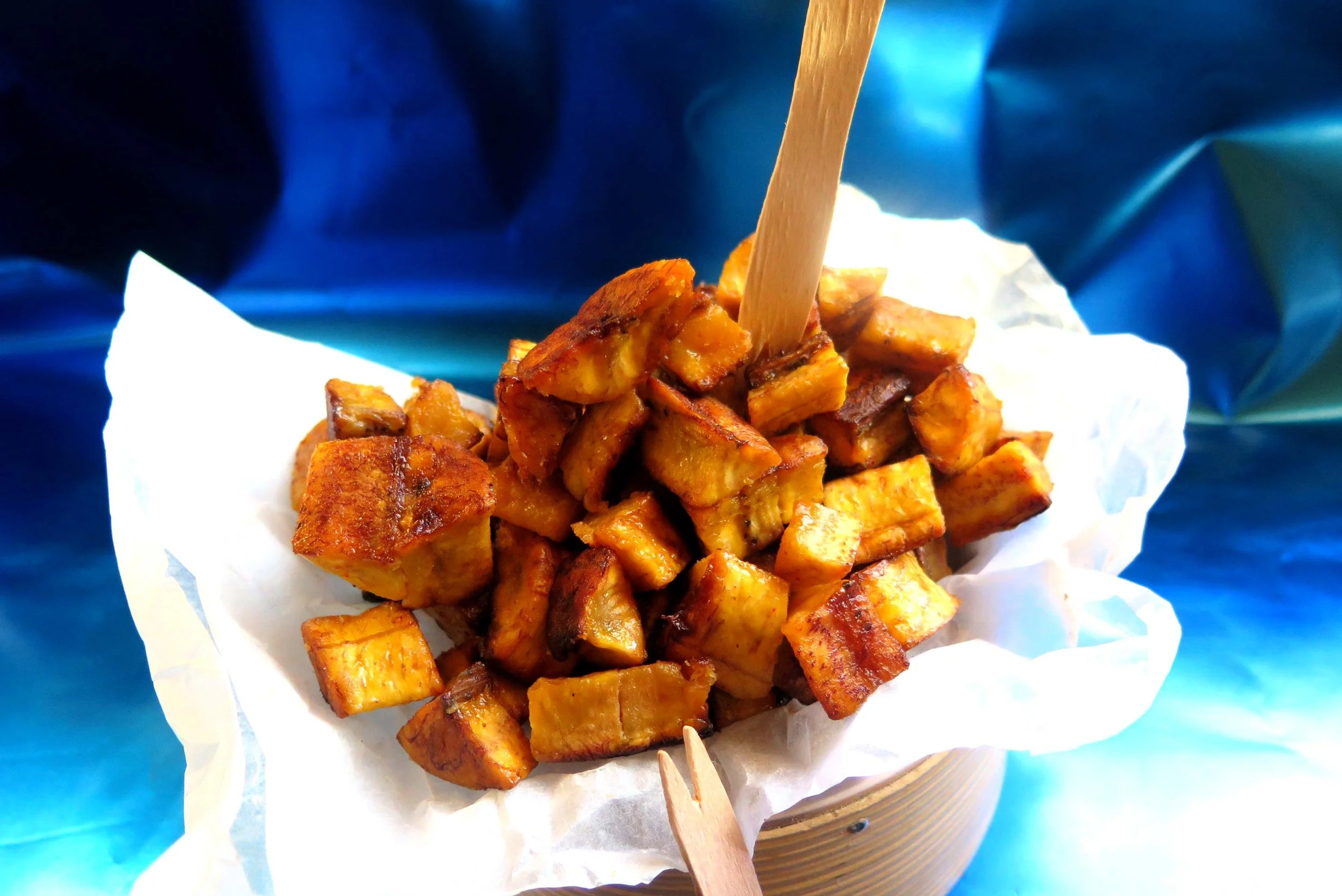 Kelewele – diced and spiced ripe plantain