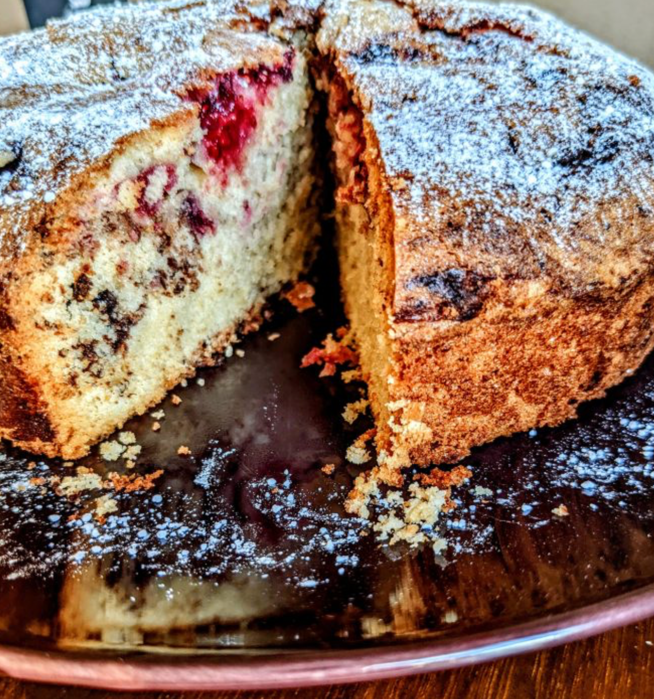 Chocolate and raspberry cake