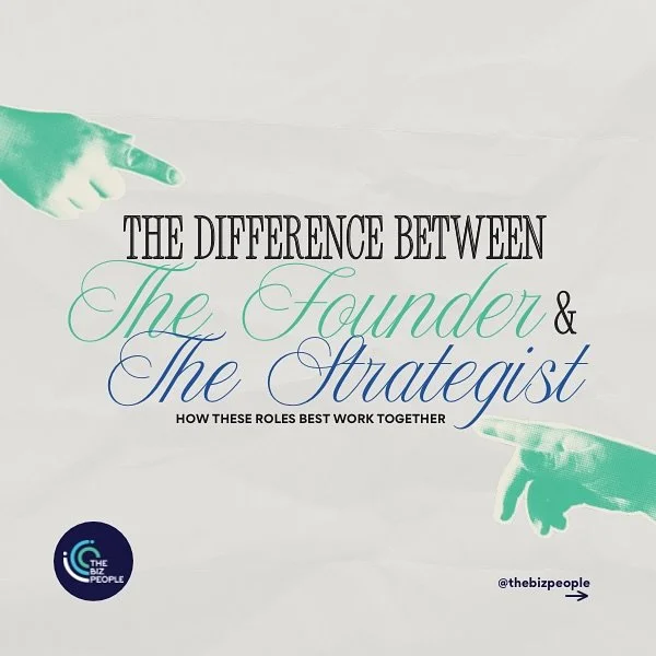 Have you ever wondered what the difference is between the founder and the strategist? 👀
One carries the vision. The other builds the blueprint.
Together, they turn ideas into impact. ✨

Swipe to see how the strategist + founder duo brings the brand 