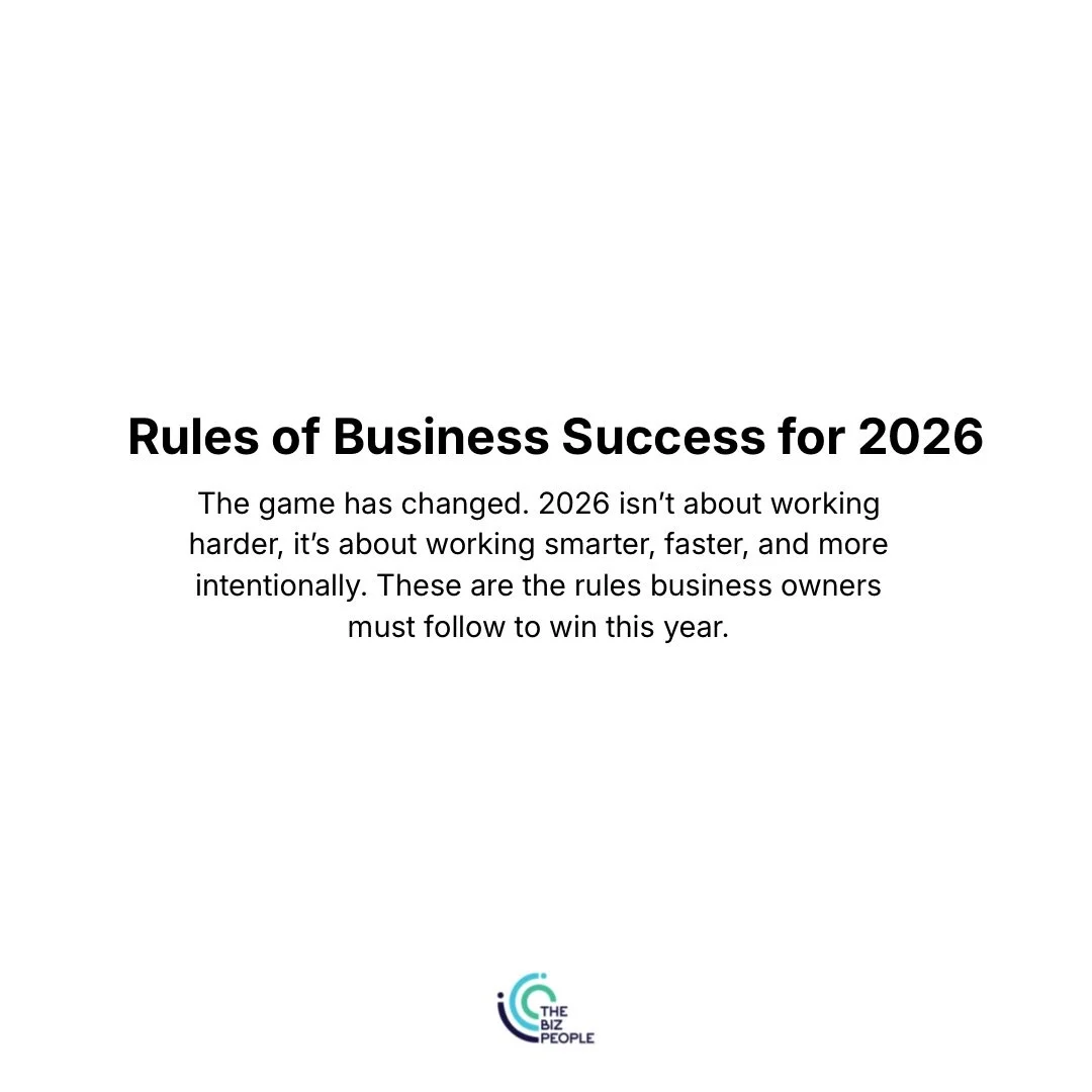 Rules of Business Success for 2026.

This year isn&rsquo;t about doing more, it&rsquo;s about doing what actually moves the needle.

Swipe through to read the rules we&rsquo;re standing on in 2026. These are the foundations for sustainable growth, be