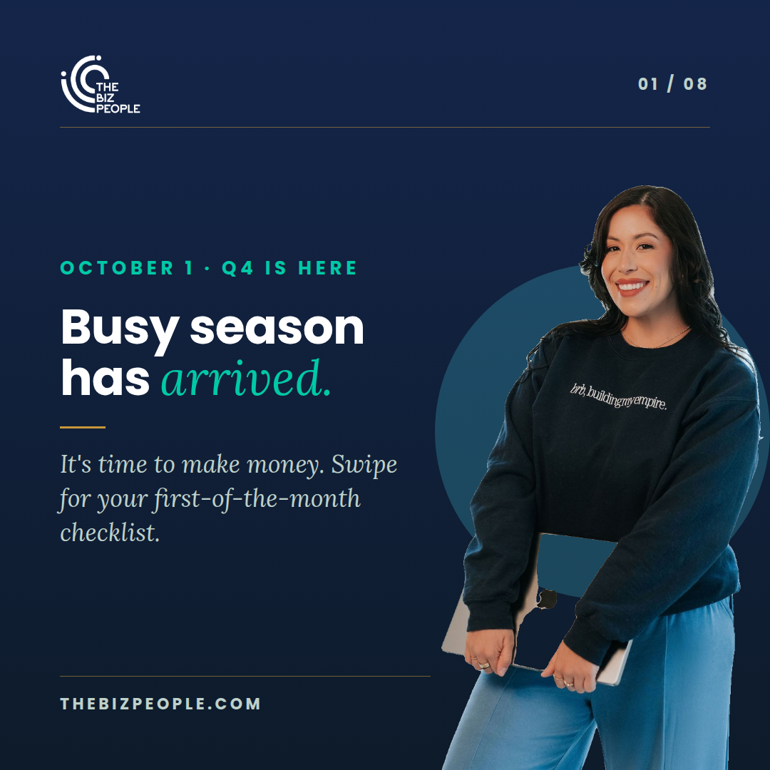 Busy Season Is Here: Your First-of-the-Month CEO Checklist for Q4
