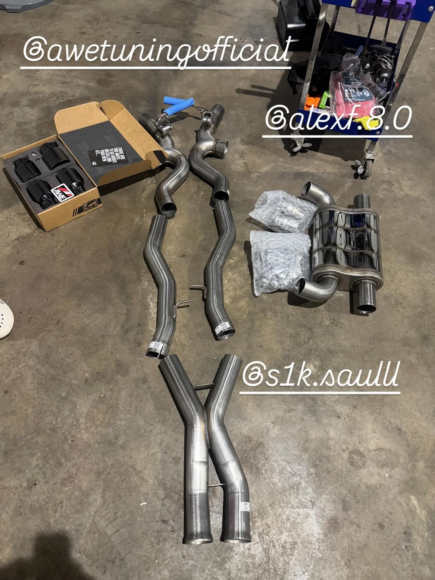 G80 came in for some exaust upgrades. @awetuningofficial  @s1k.saulll thanks for trusting us for the install