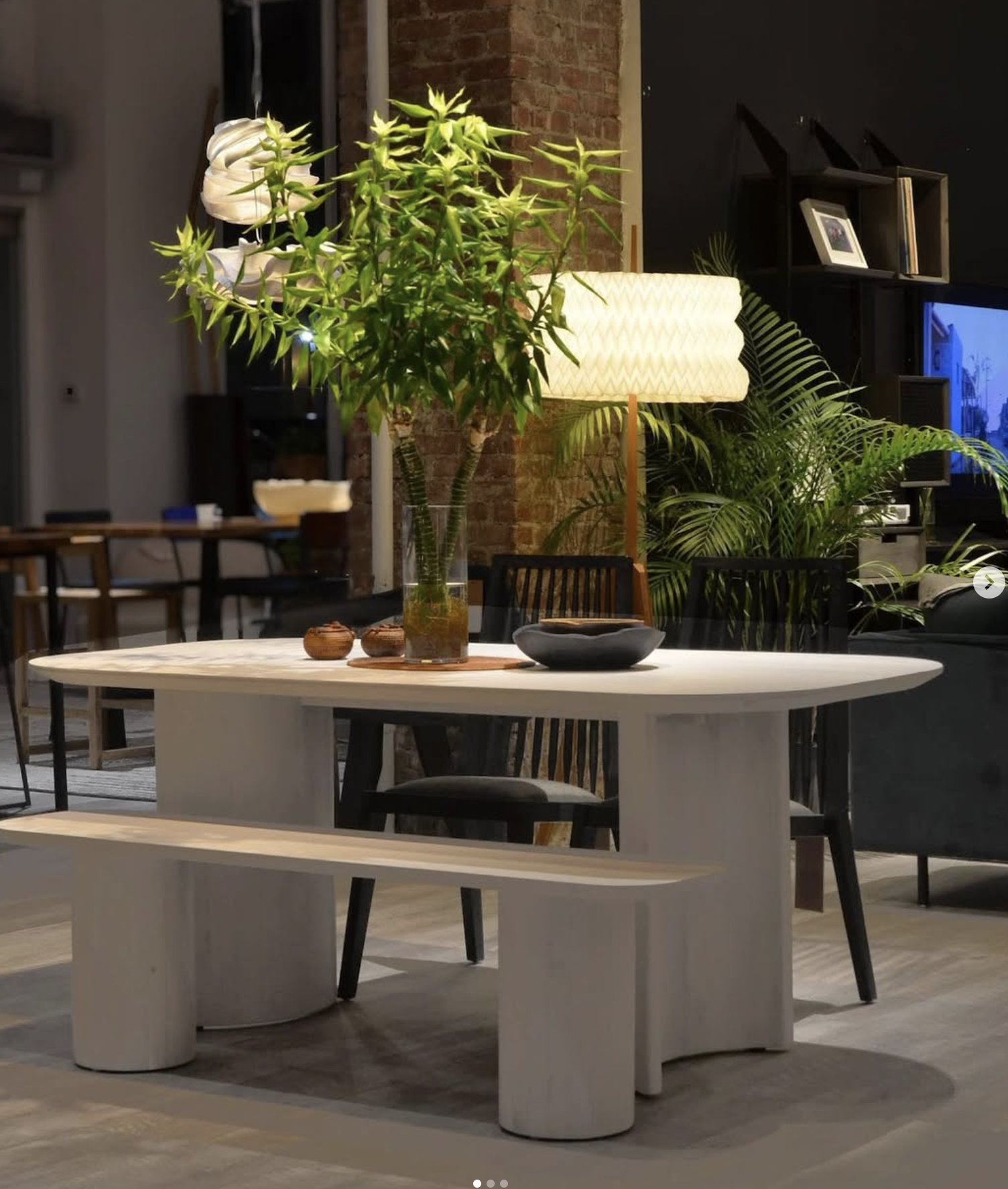 concrete table and bench