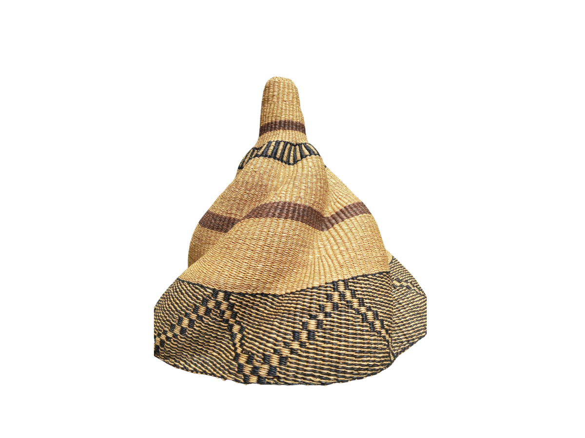 Large Bolga Wave Pendant in  Neutral, Black & Rust