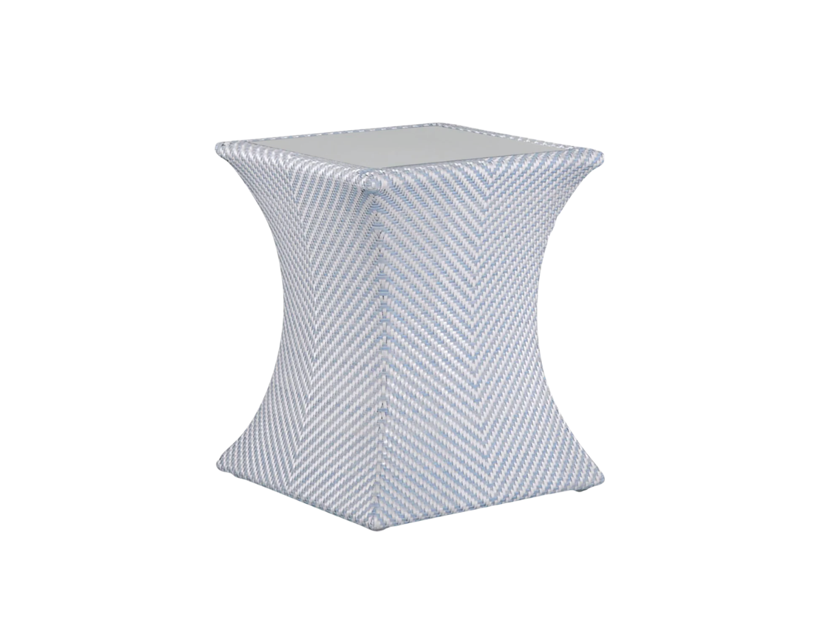 Bari N-Dura Resin Wicker Outdoor Round Square End Table