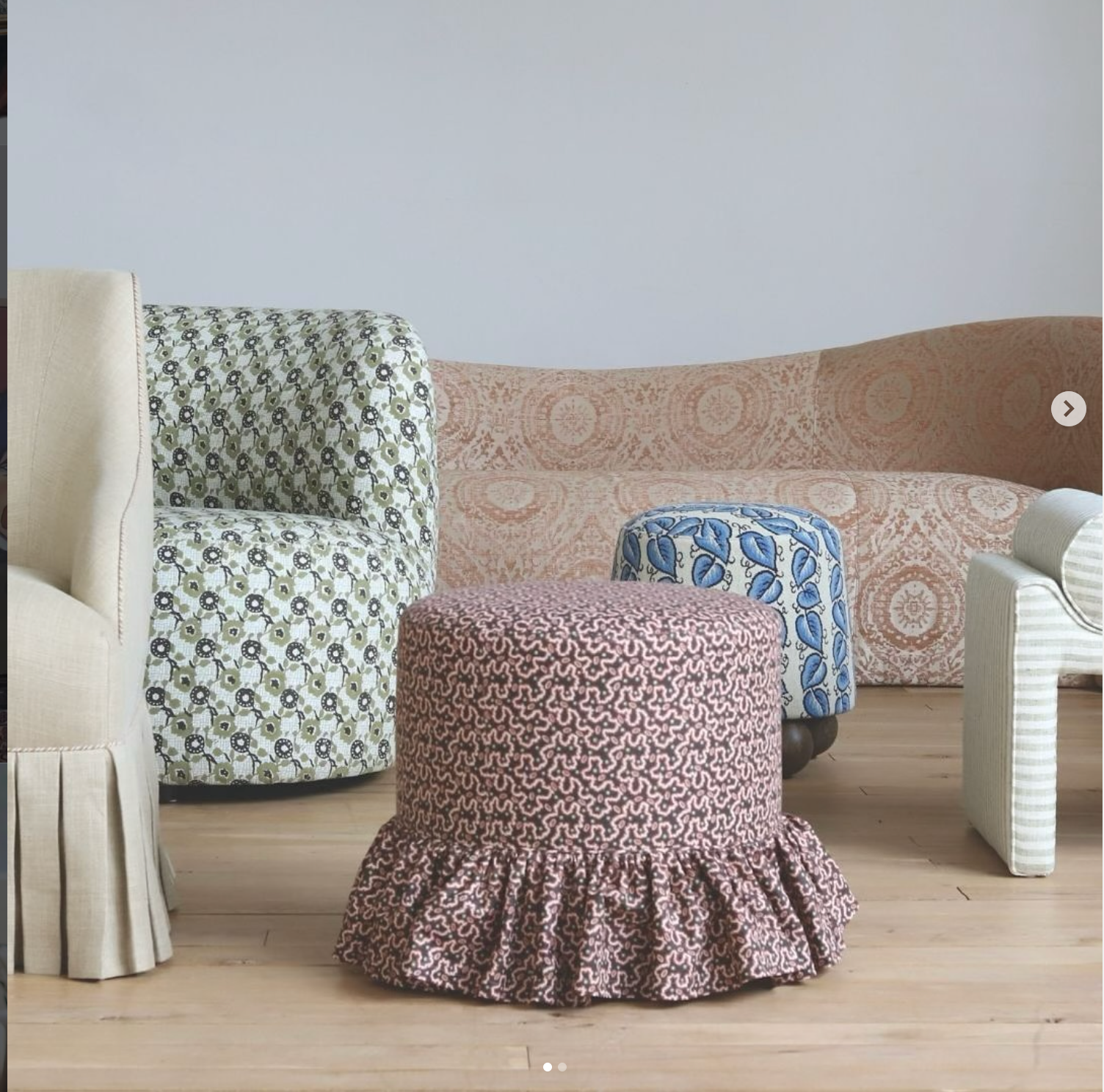 Upholstered furniture by Odette a maker on Rutledge Atelier