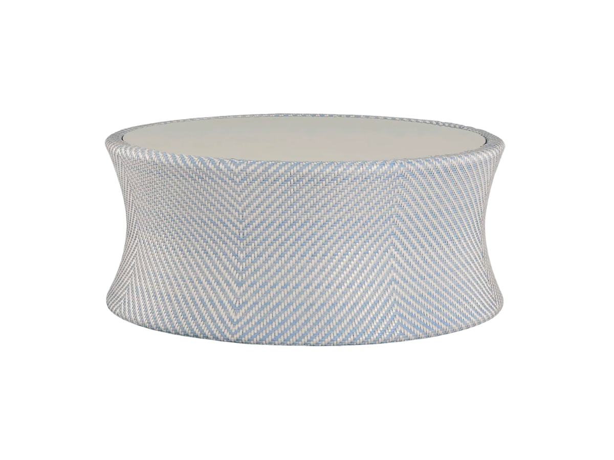 Bari N-Dura Resin Wicker Outdoor Round Coffee Table