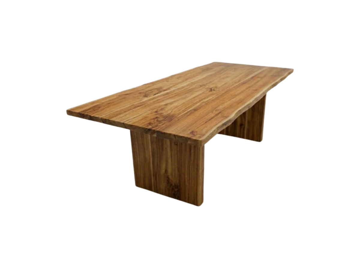 Lurus Base + Kali Live Edge Dining Table