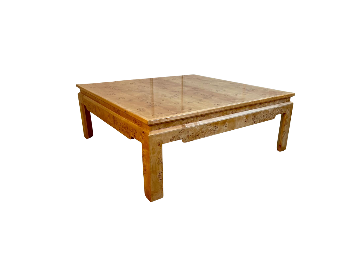 Modern Ming Collection: Burl Coffee Table | Square | Large