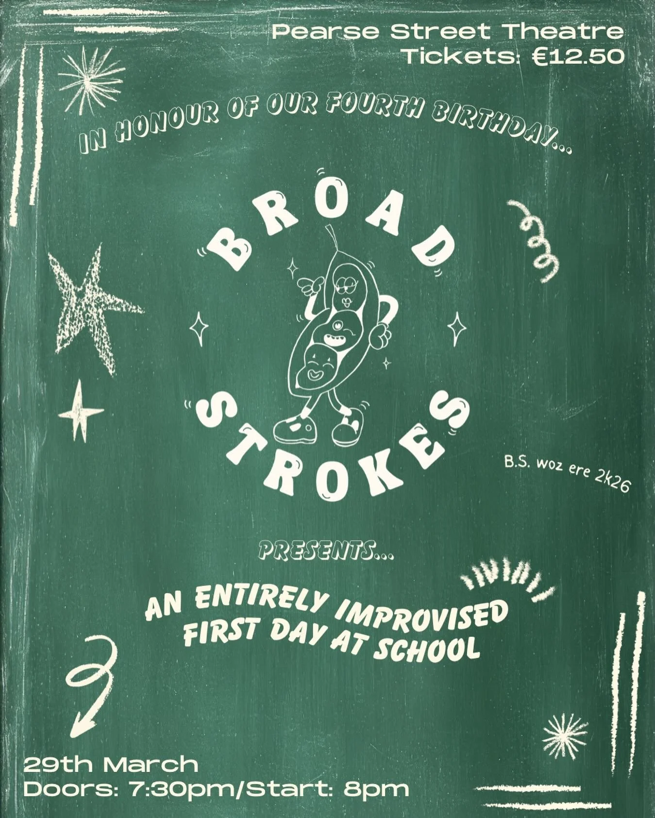 ✏️HAPPY BIRTHDAY BROADS📚

That&rsquo;s right folks! Broad Strokes turns FOUR this month, and so on MARCH 29th 🗓️ we are taking you guys BACK TO SCHOOL 🤓 

Based off your suggestions we will create an entirely improvised first-day-at-school-prov, f
