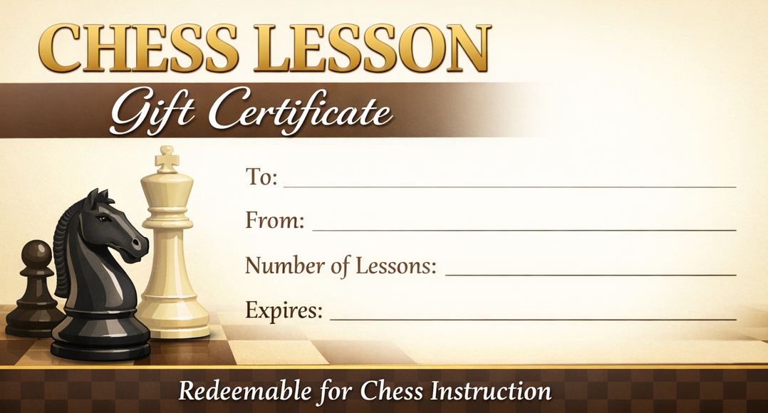 6-Pack Chess Lesson Gift Certificate