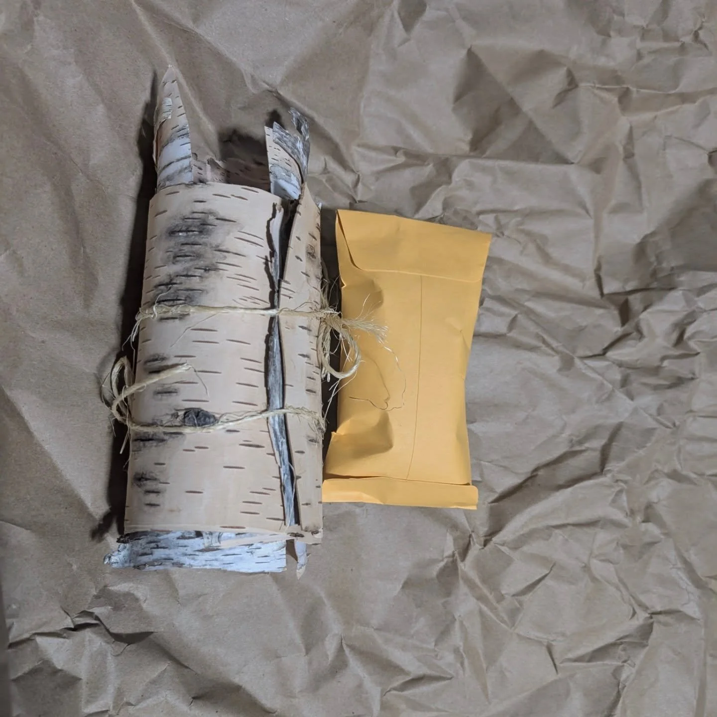Promotional items for the Live Performance coming this Summer 2025! 

The first batch of giveaway-gifts I'm starting to craft, this is a Natural FireStarter Kit. 
Using the shavings and bark from fallen Birch Trees the rolls should have enough wood m