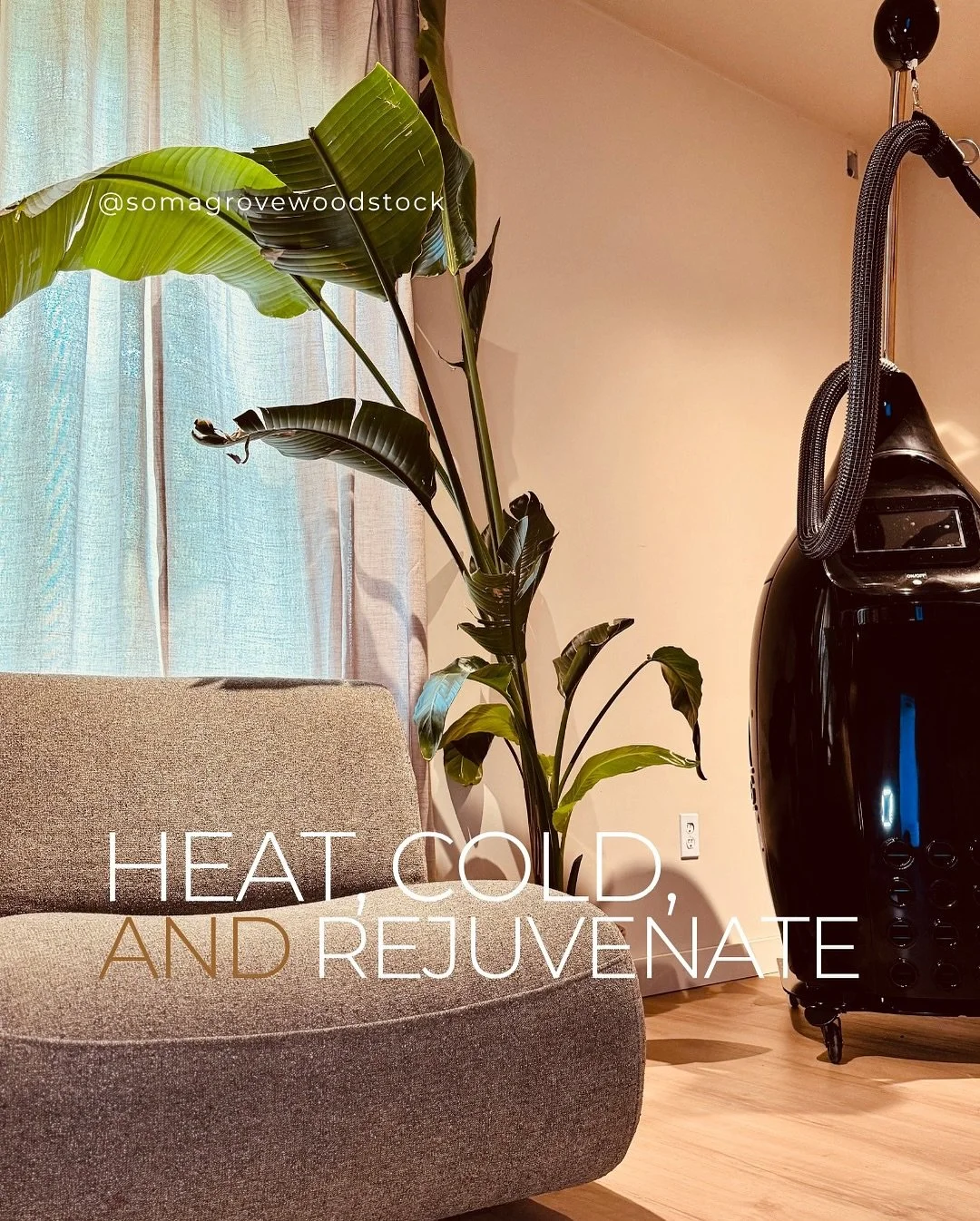 Experience the perfect balance of heat and cold, and unlock true rejuvenation. Our infrared sauna and cryotherapy treatments support muscle recovery, reduce inflammation, improve circulation, and boost your energy&mdash;Soma Grove is designed to help