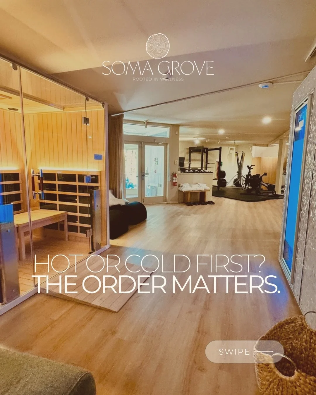 Most people don&rsquo;t think about the order. Turns out it can make a difference. 

Swipe to find your sequence. 

#SomaGroveWellness #ContrastTherapy #InfraredSauna #Cryotherapy #HudsonValley