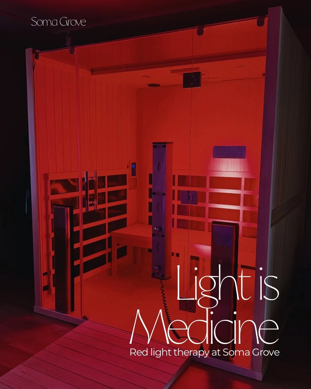 You can&rsquo;t see it working. But your body can. 

Red light therapy works at a cellular level and a single session at Soma Grove is all it takes to start feeling the difference.

Book yours 🔗 link in bio.

#SomaGroveWellness #RedLightTherapy #Woo