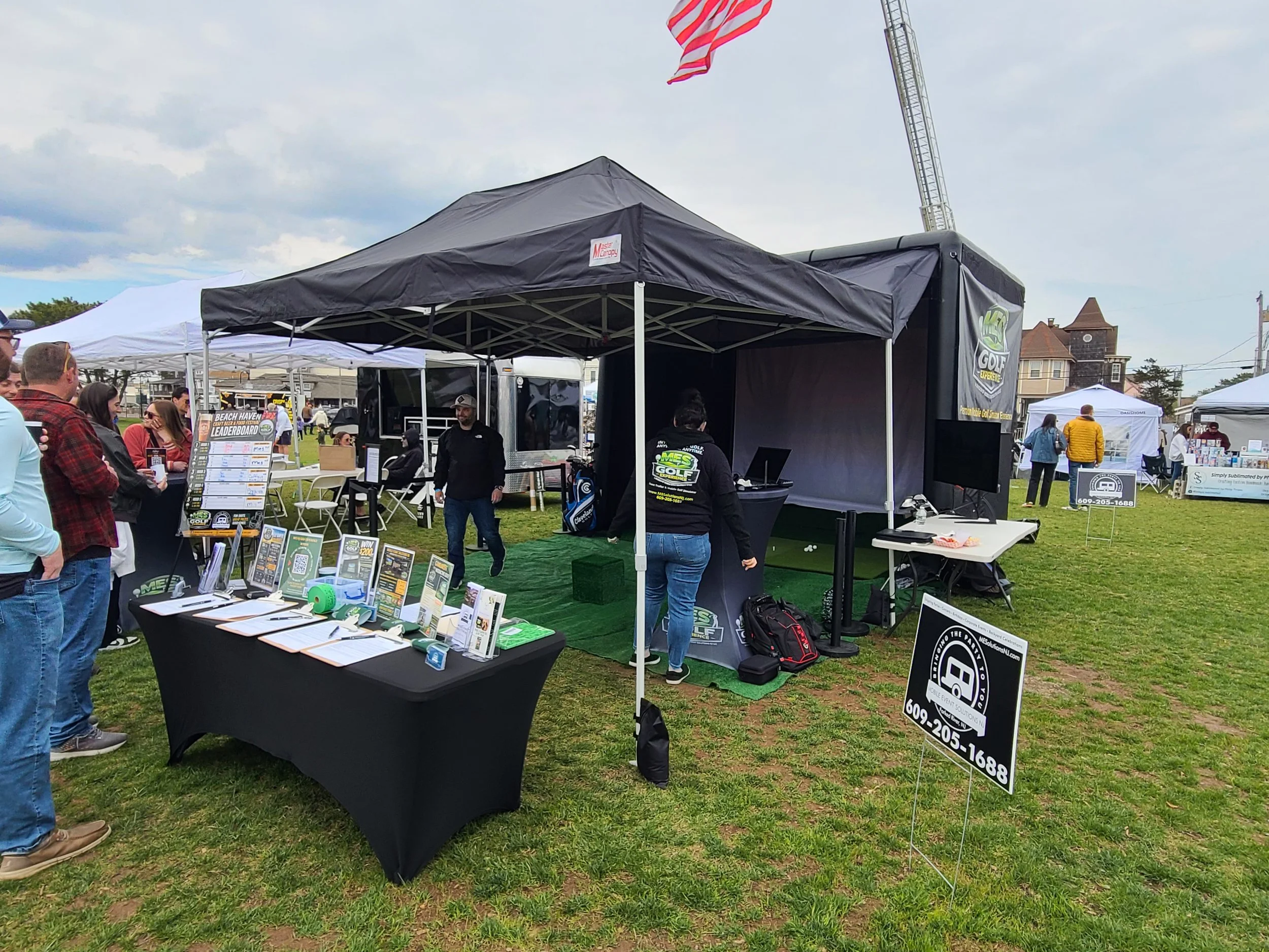 Mobile Golf Simulator Set-up for a Festival Event