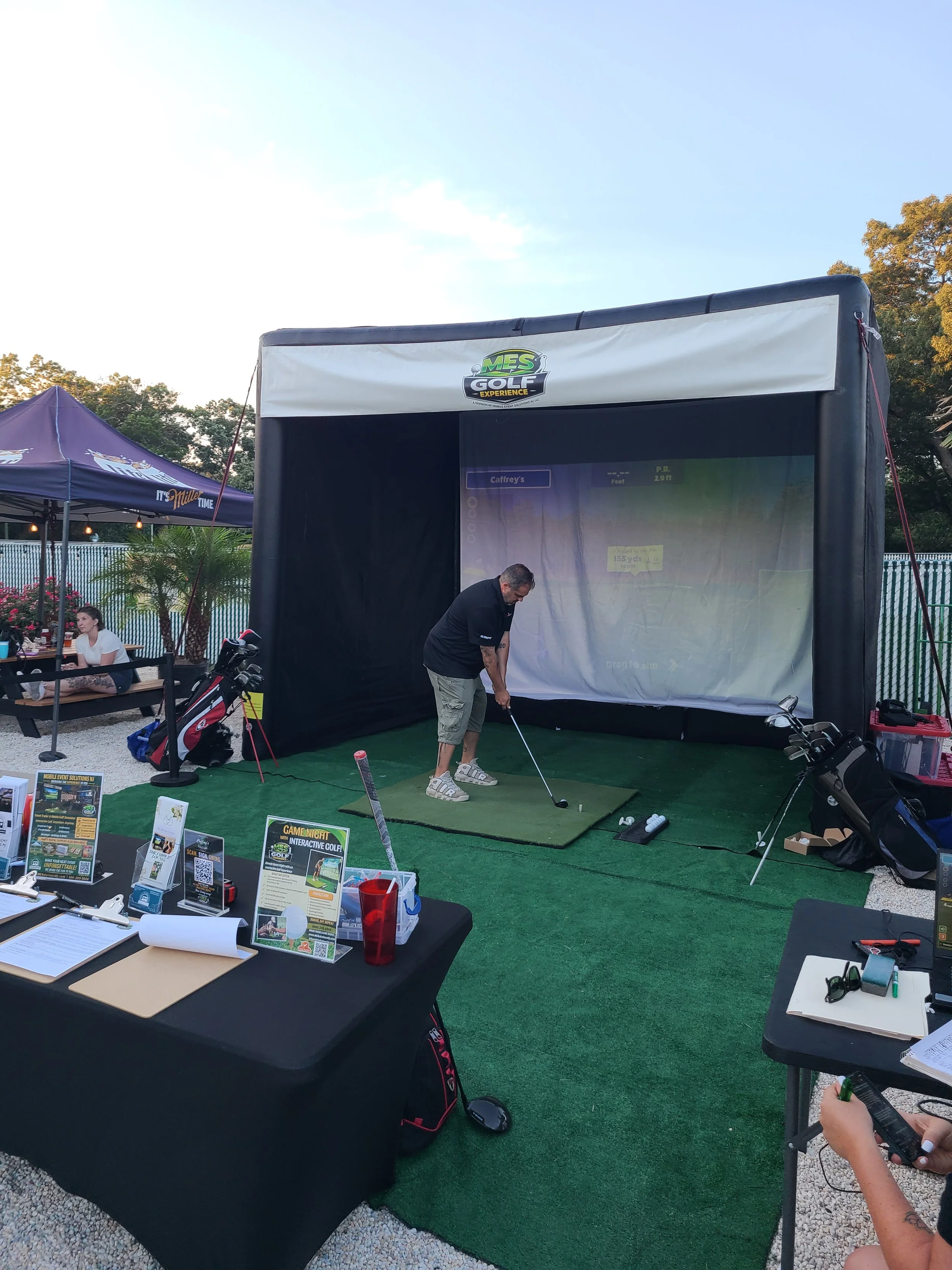 Mobile Golf Simulator - Caffrey's Backyard Golf Night