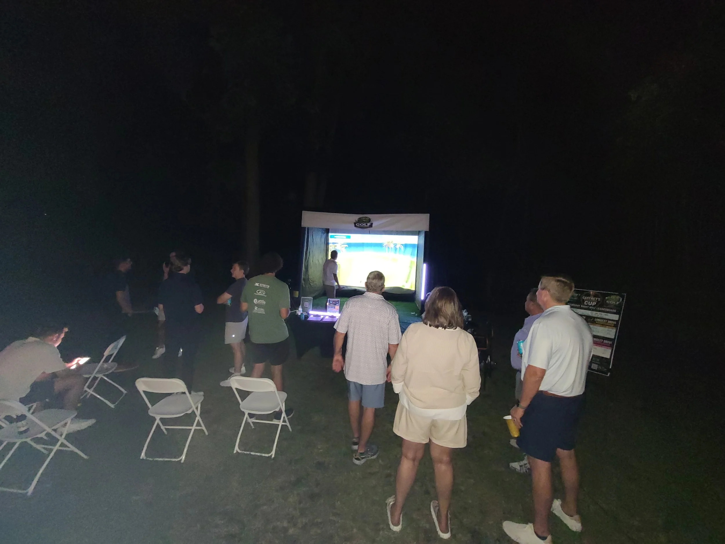 Mobile Golf Simulator - 50th Birthday Party Night Golfing
