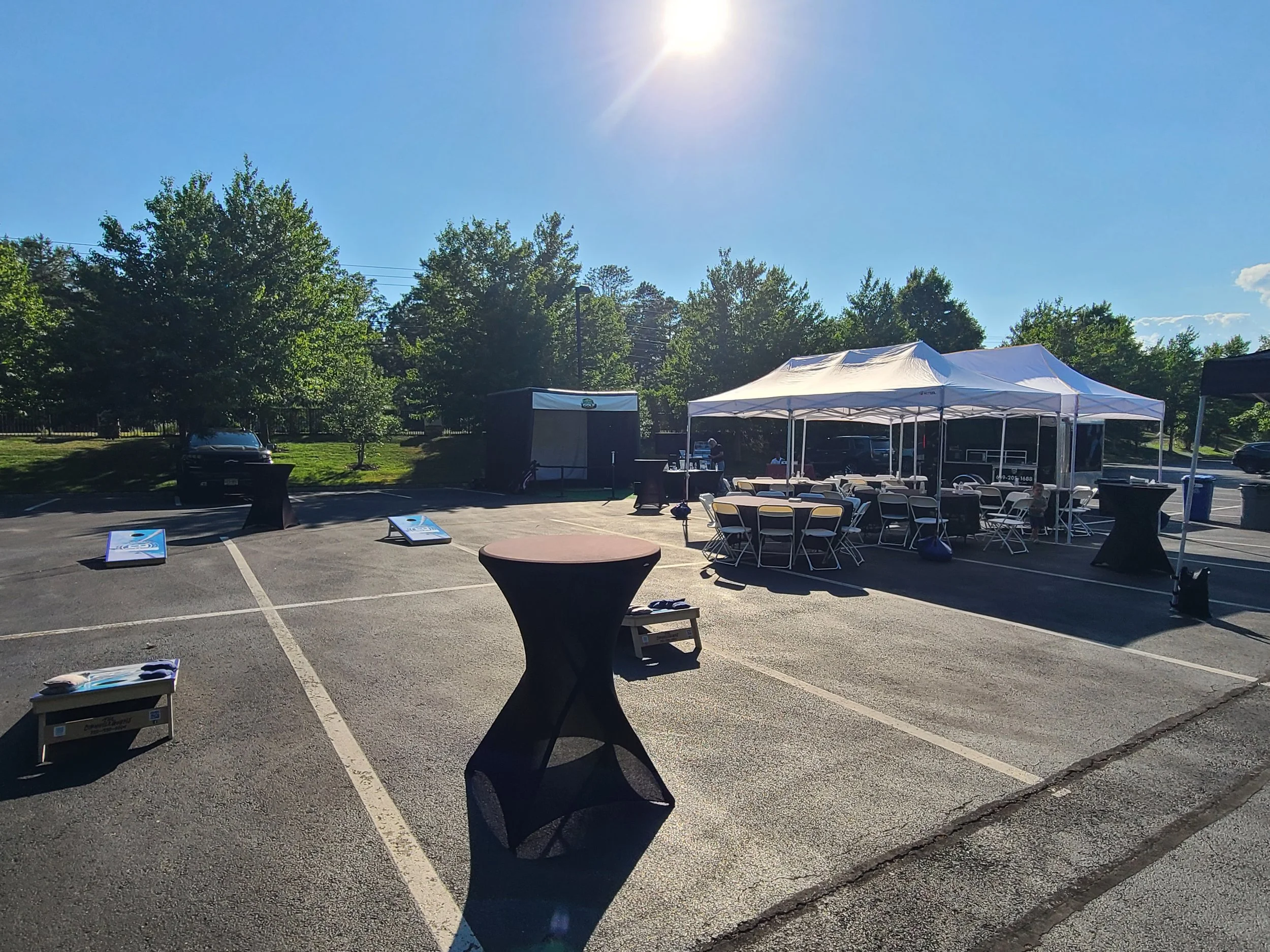 Mobile Golf Simulator Rental and Tailgating Event Trailer for Parties