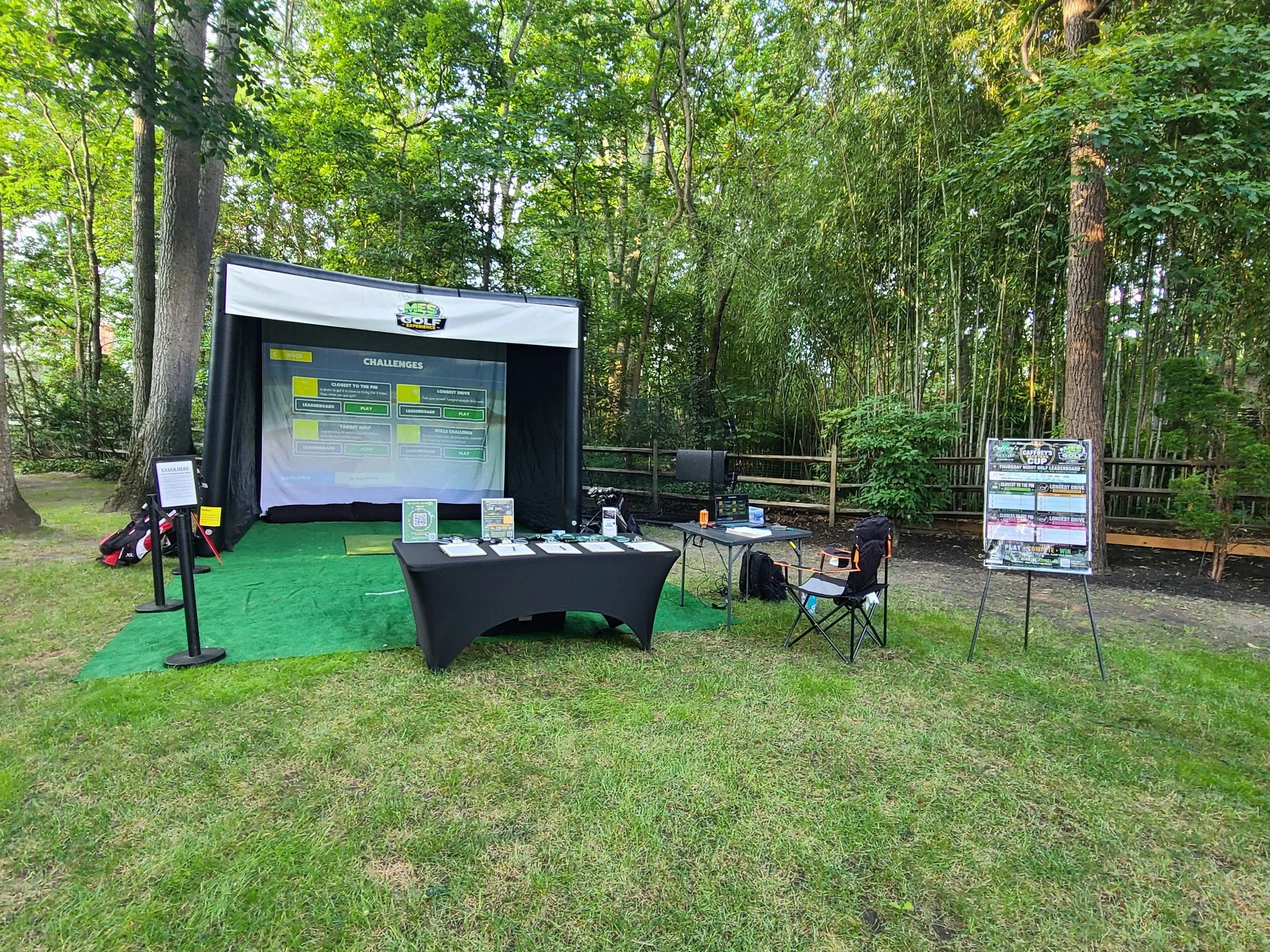 Mobile Golf Simulator - 50th Birthday Party Night Golfing