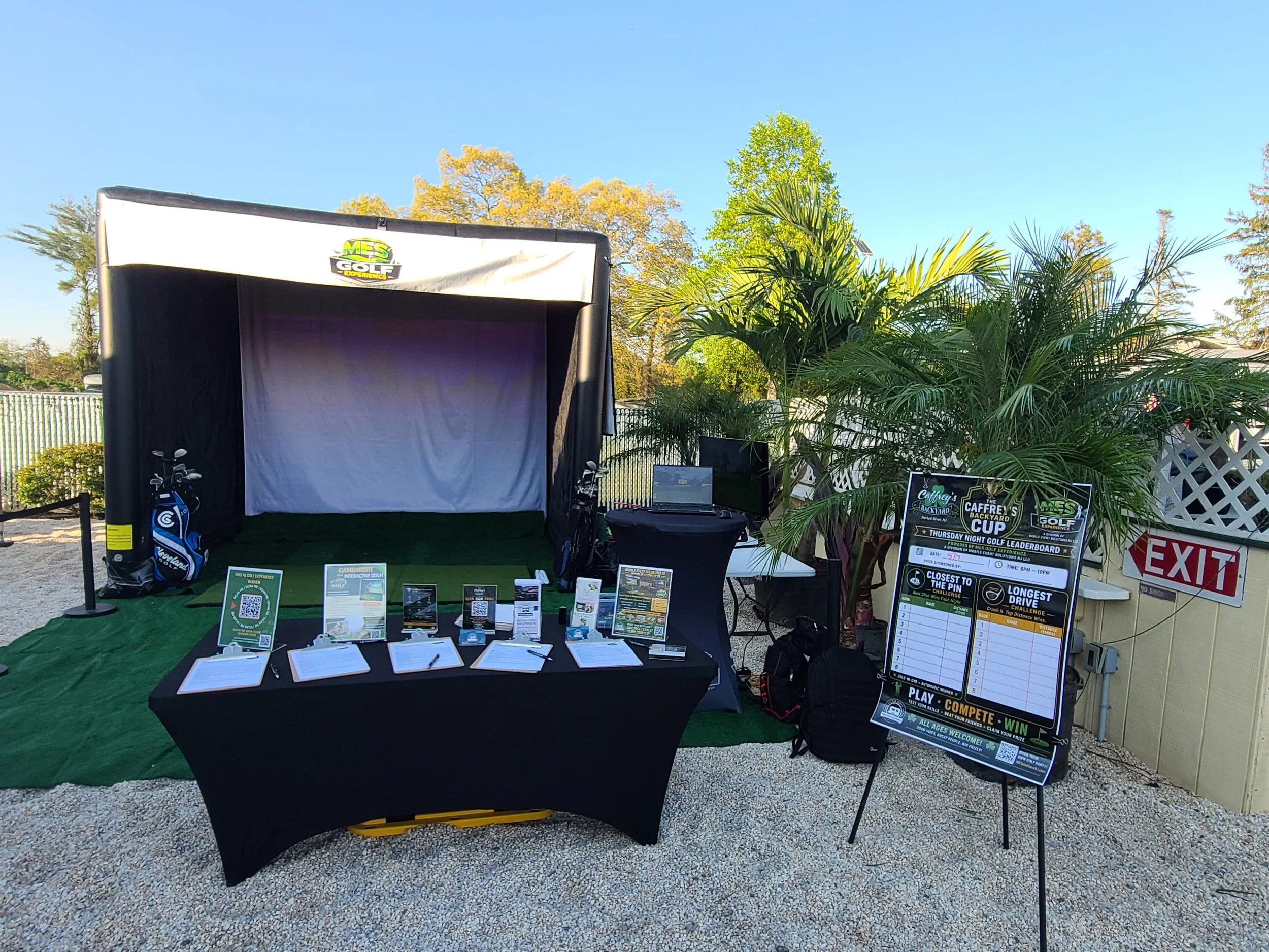 Mobile Golf Simulator - Caffrey's Backyard Golf Night