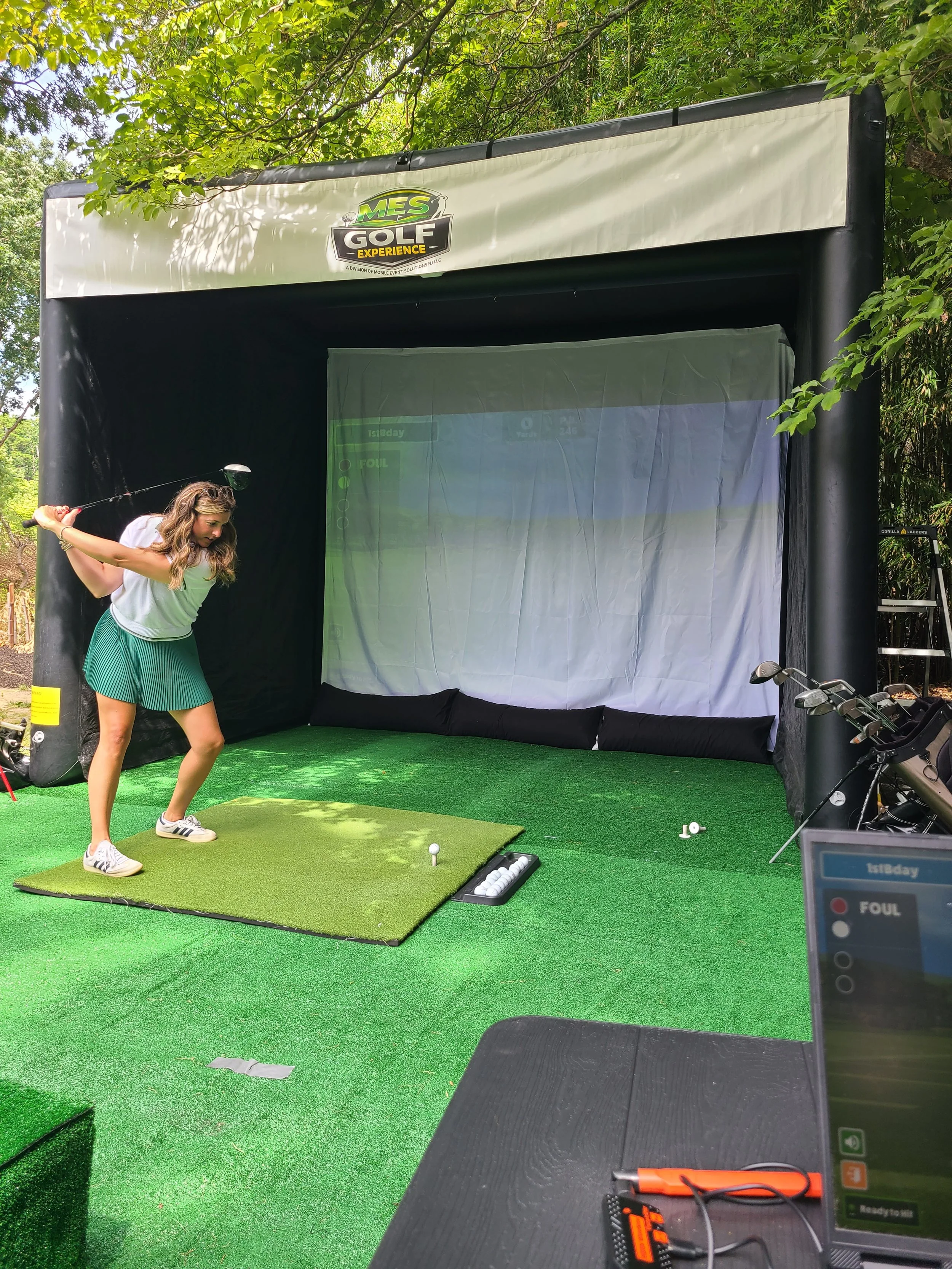 Mobile Golf Simulator -Baby's 1st Birthday Party