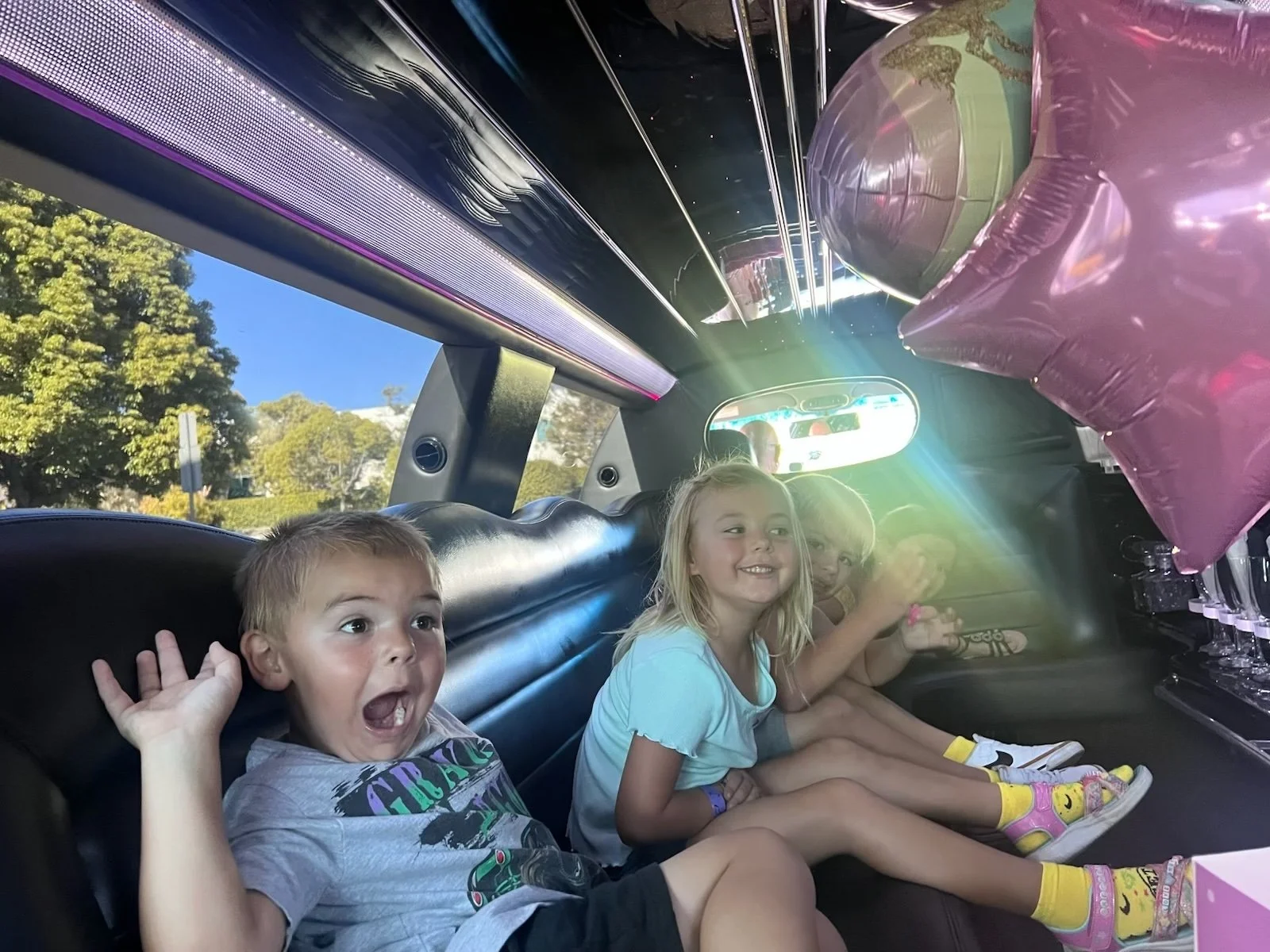kid party in rented limo car service san diego.jpg