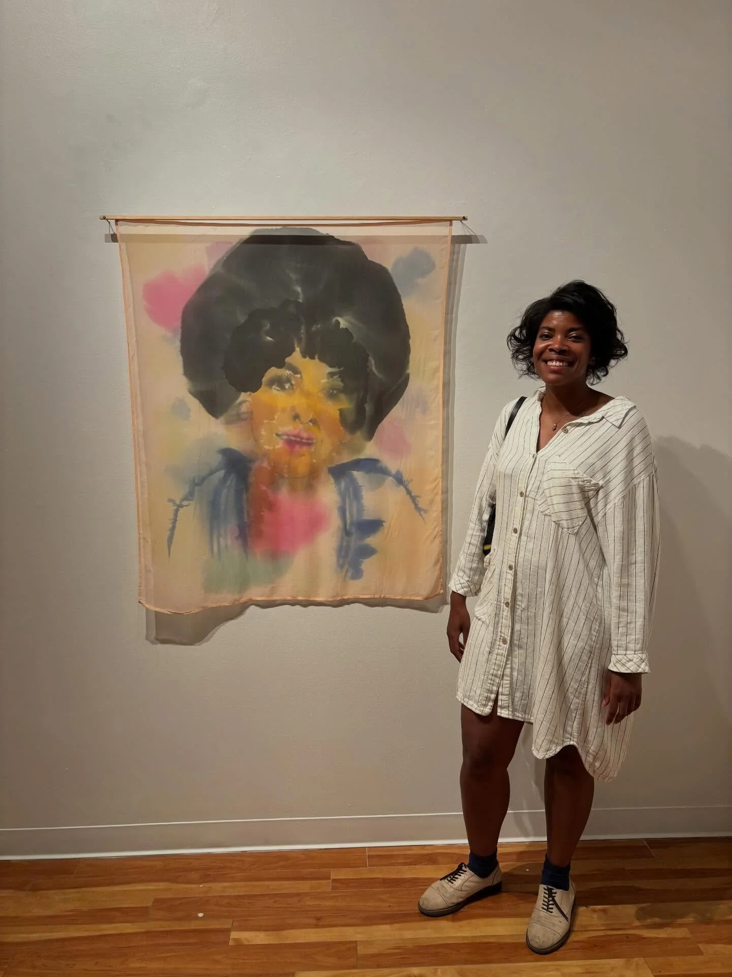 Dana Robinson (@alphabet_party ) was working with fabric staining, collage, paper making and sculpture while in residence!

#painting #contemporarypaintings #collage #rgv #brownsville