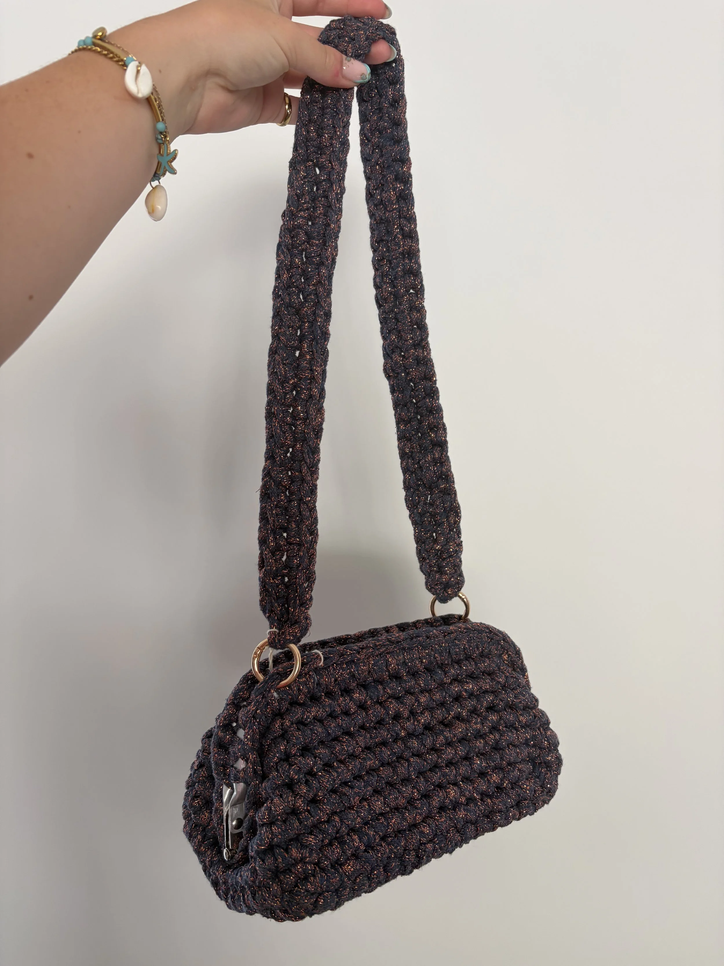 Bronze sparkly Clutch Bag