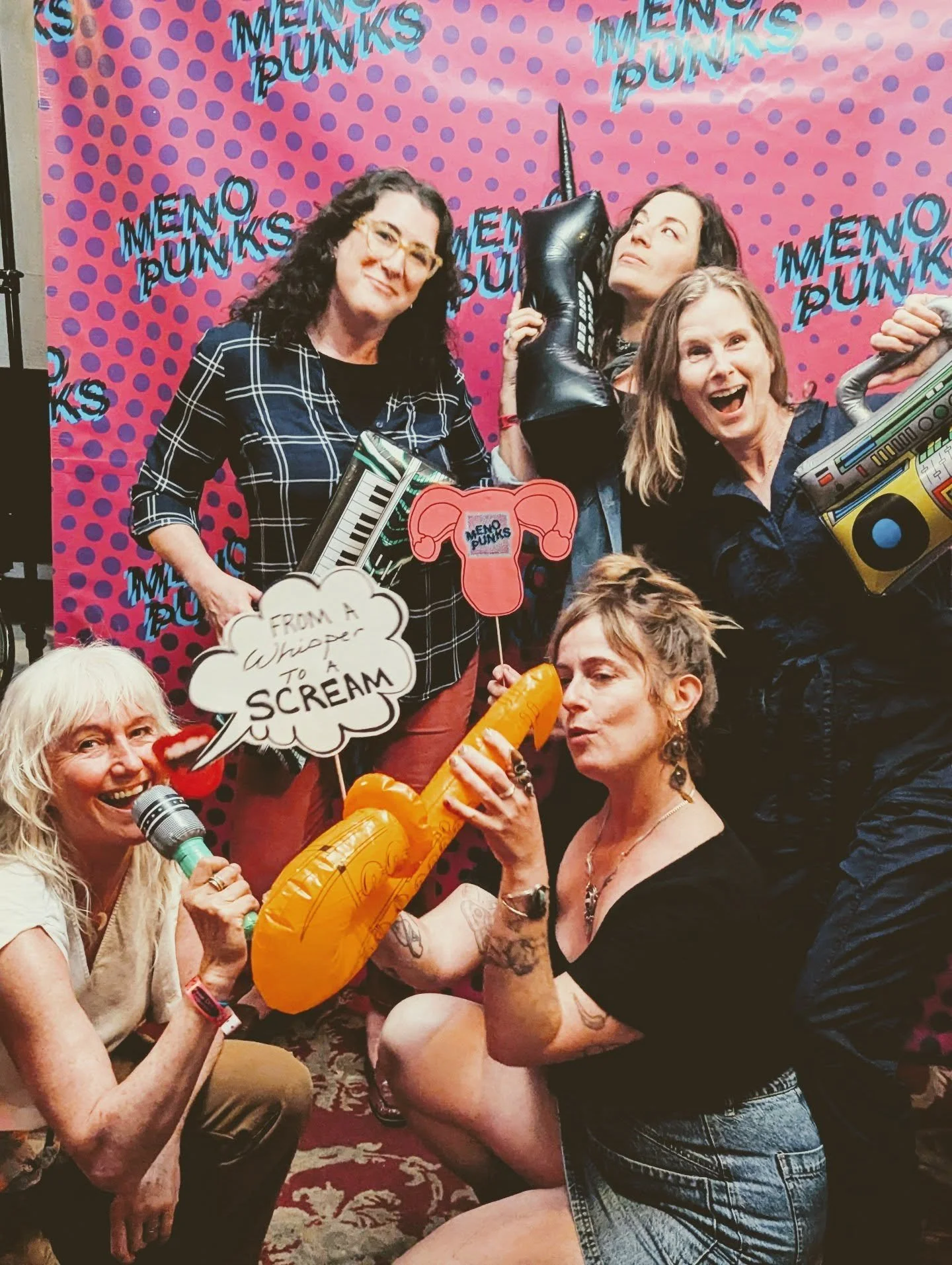 Got the band together for the kickoff party for #Menopunkapalooza! @missiontheaterpdx
But seriously. What a night! Great music, saw the teaser, and danced to the grooves. 

Looking forward to tomorrow. If you haven't purchased your ticket. Do it now.