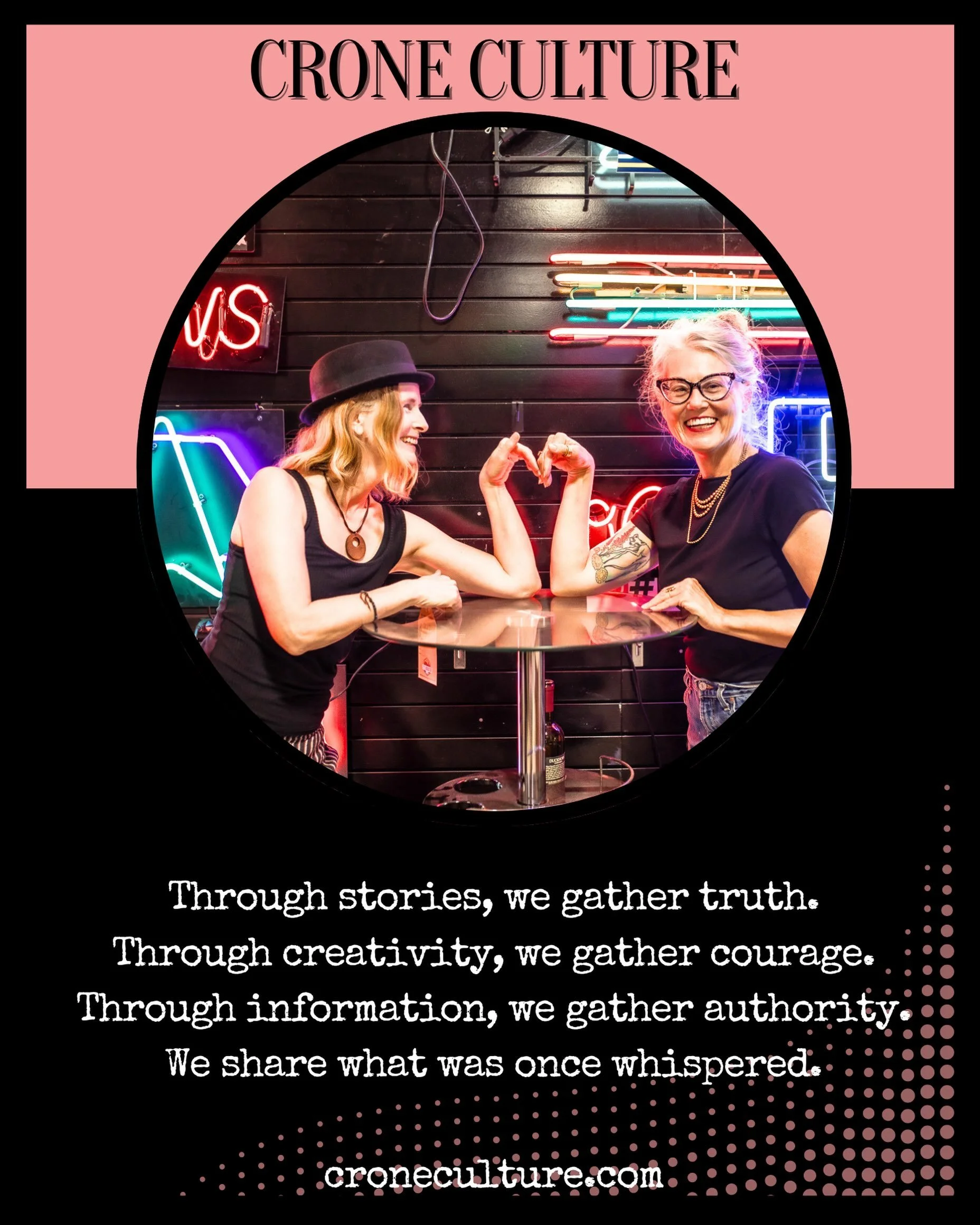 The Crone Era has arrived and we are eager to greet each and every one of you all!
In your Crone Era or simply Crone Curious, we celebrate and invite you to savor the creativity and stories of Crone Culture Magazine and lifestyle! 

We are in the fin