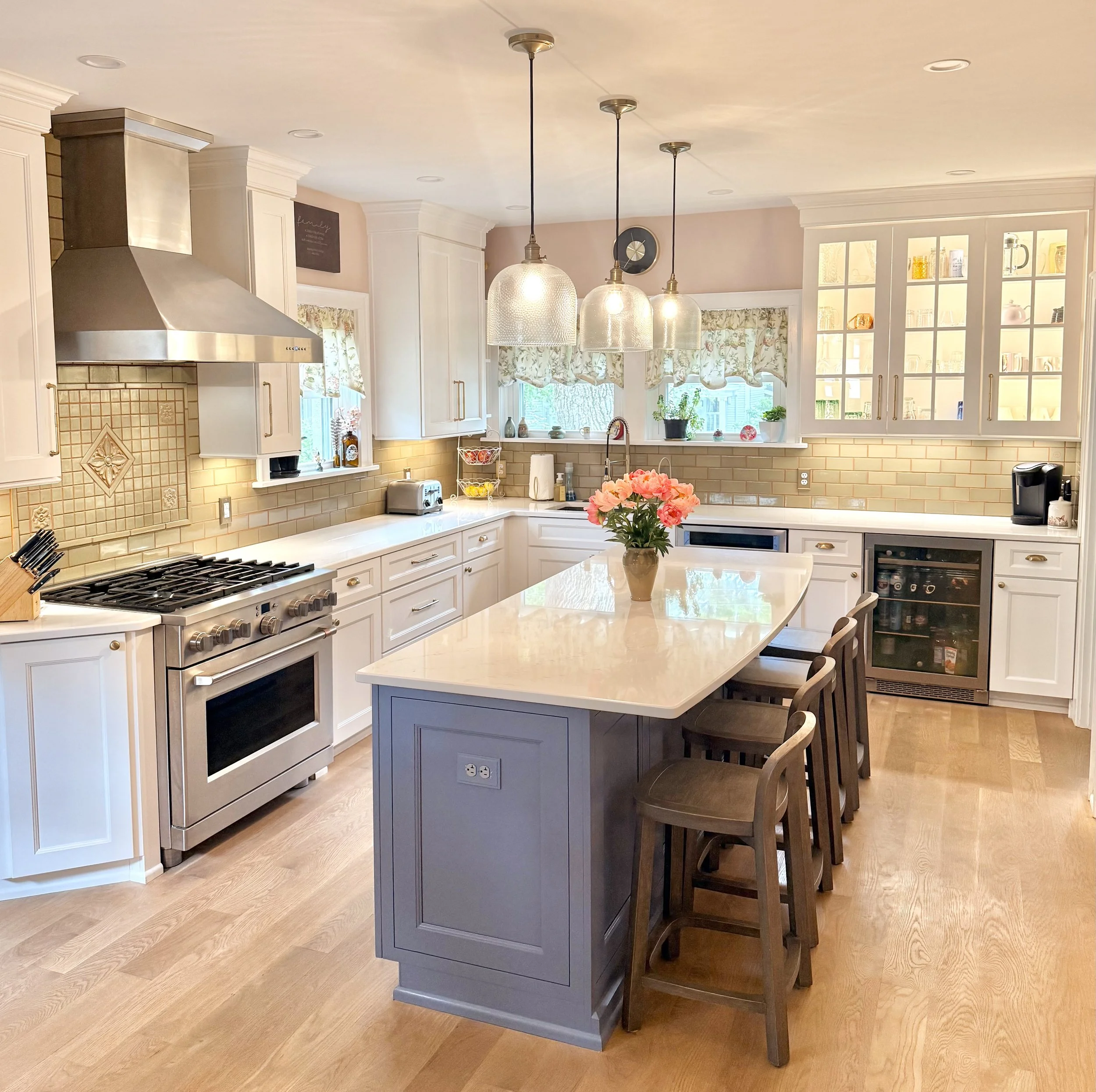 CinCity Remodeling Blush and Green Kitchen NKY Kitchen Remodel