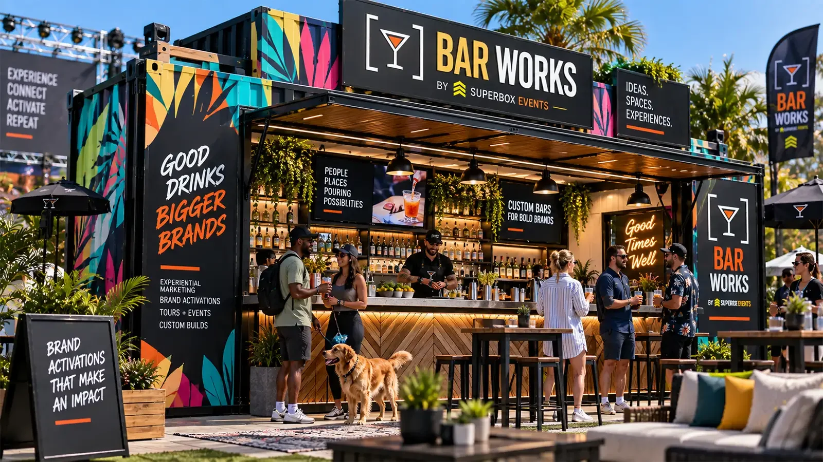 Brand activation container bar concept