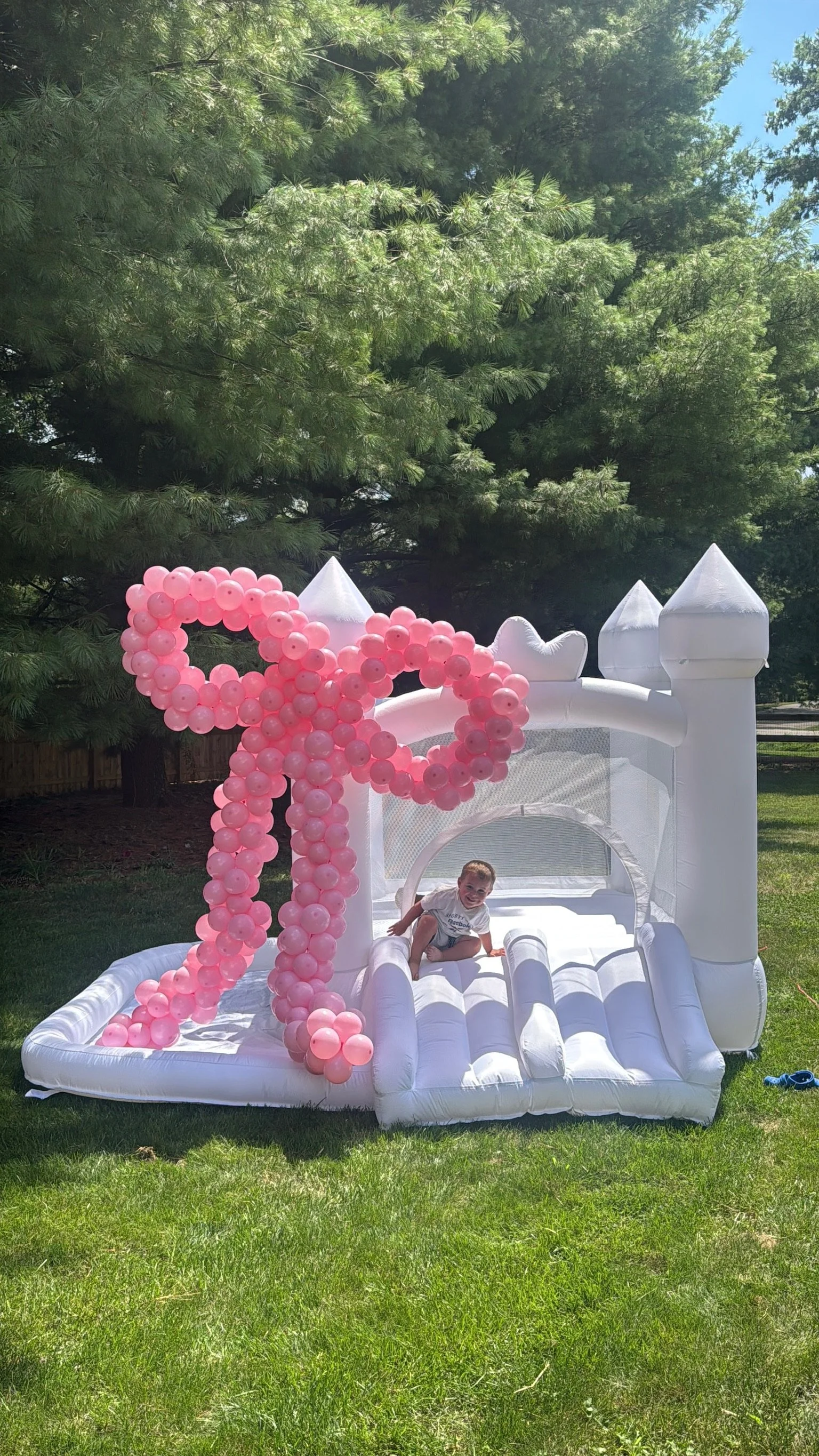 white bounce house for rent NKY 