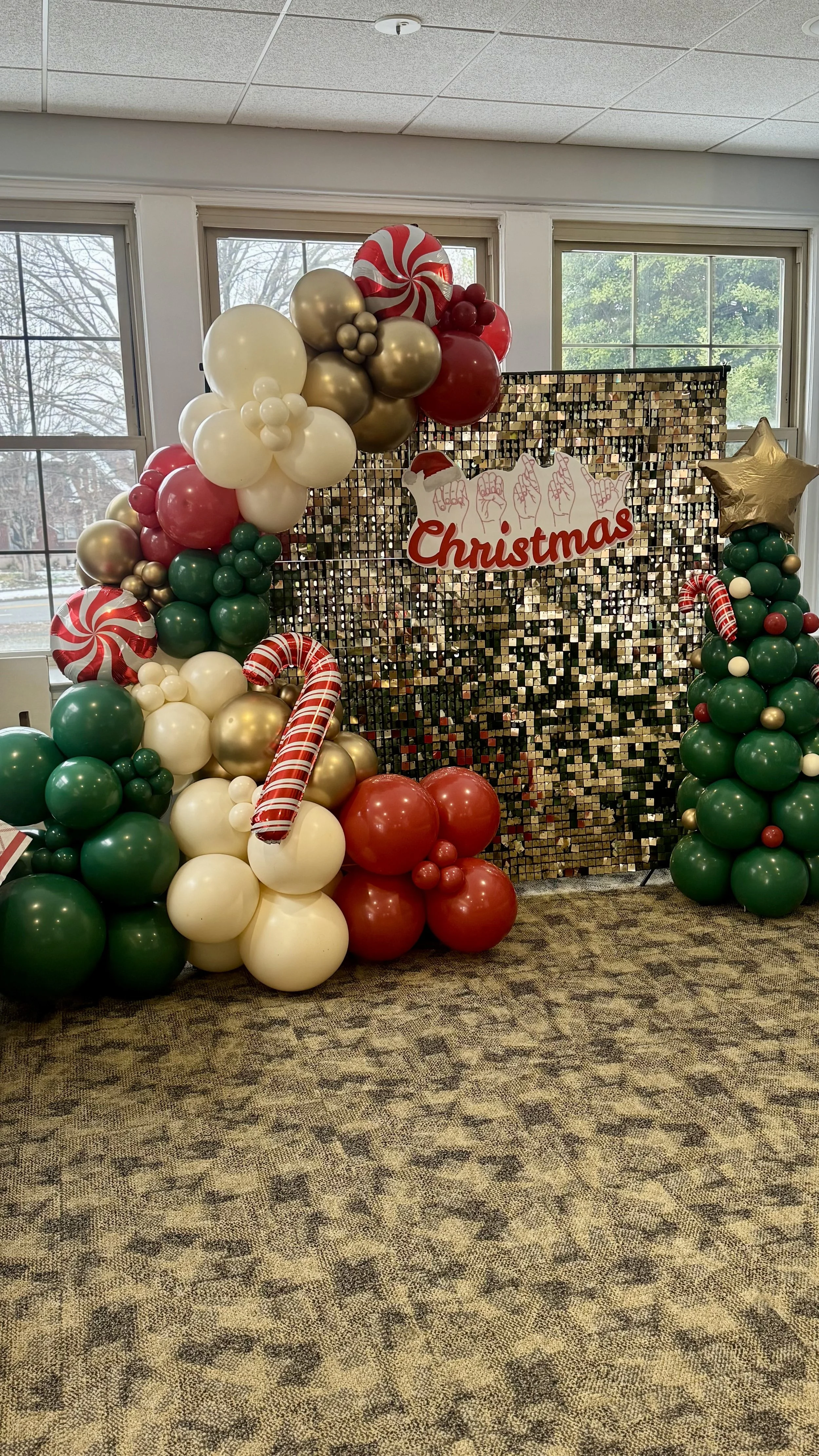 Christmas theme shimmer wall