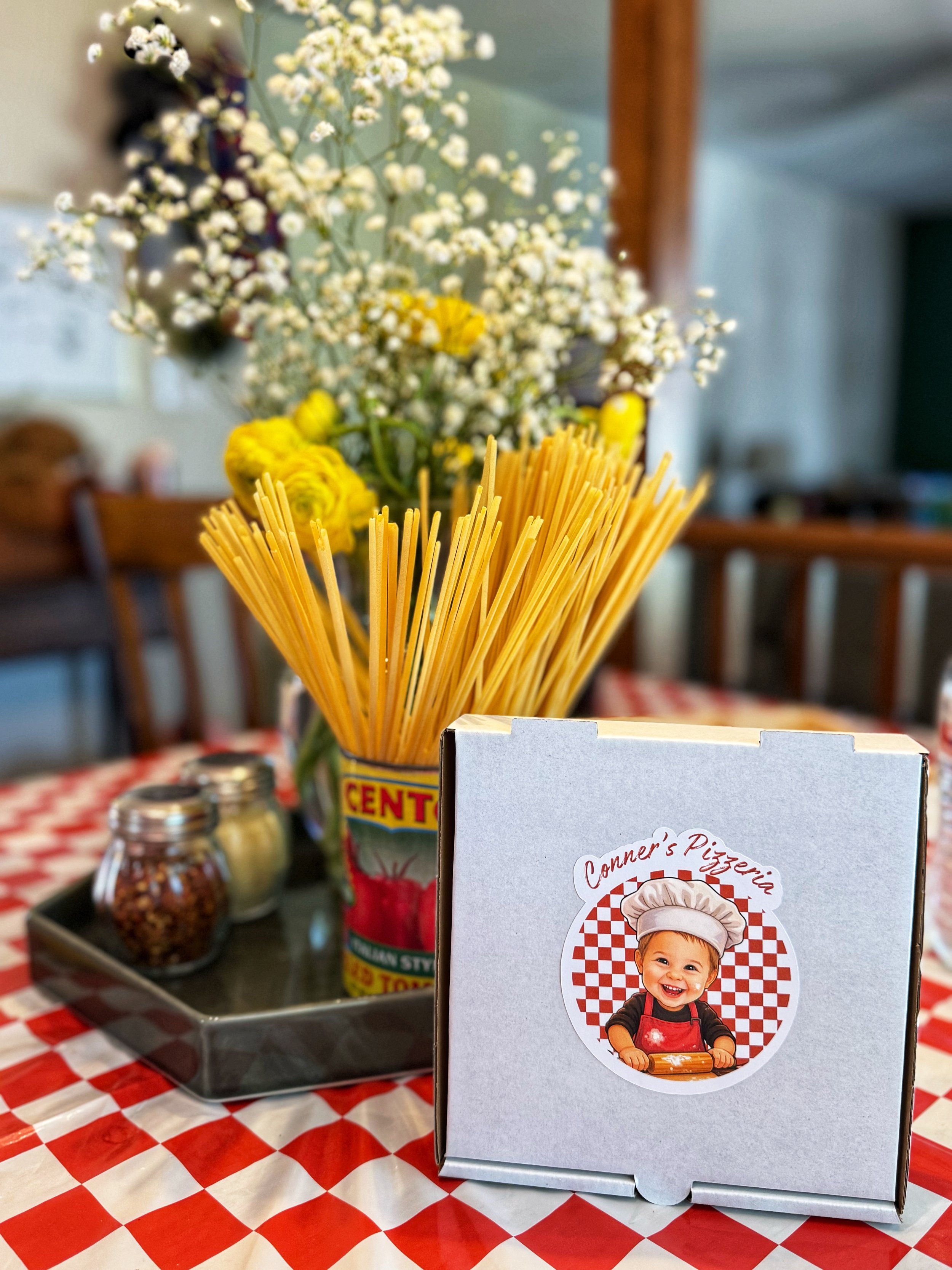custom pizza box for a pizza party 